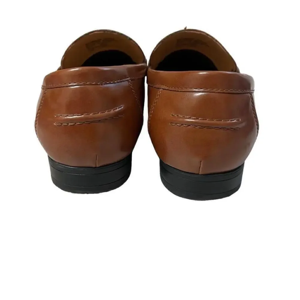 ALFANI Men's Brown Otis Bit Slip-On Loafers with Buckle Size 10 M